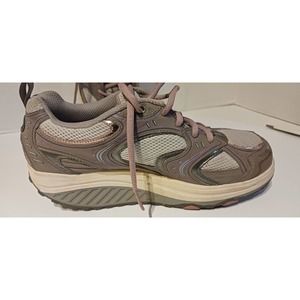 Women’s Skechers Shape Ups‎ Curved Toning Walking Shoes Size 8 Gray & Pink